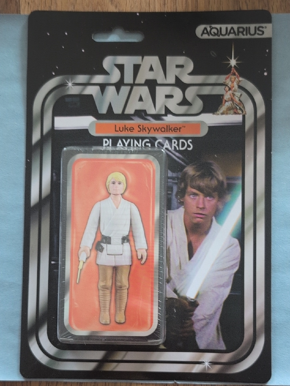 Star Wars Luke Skywalker Playing Cards by Aquarius - Black/Orange